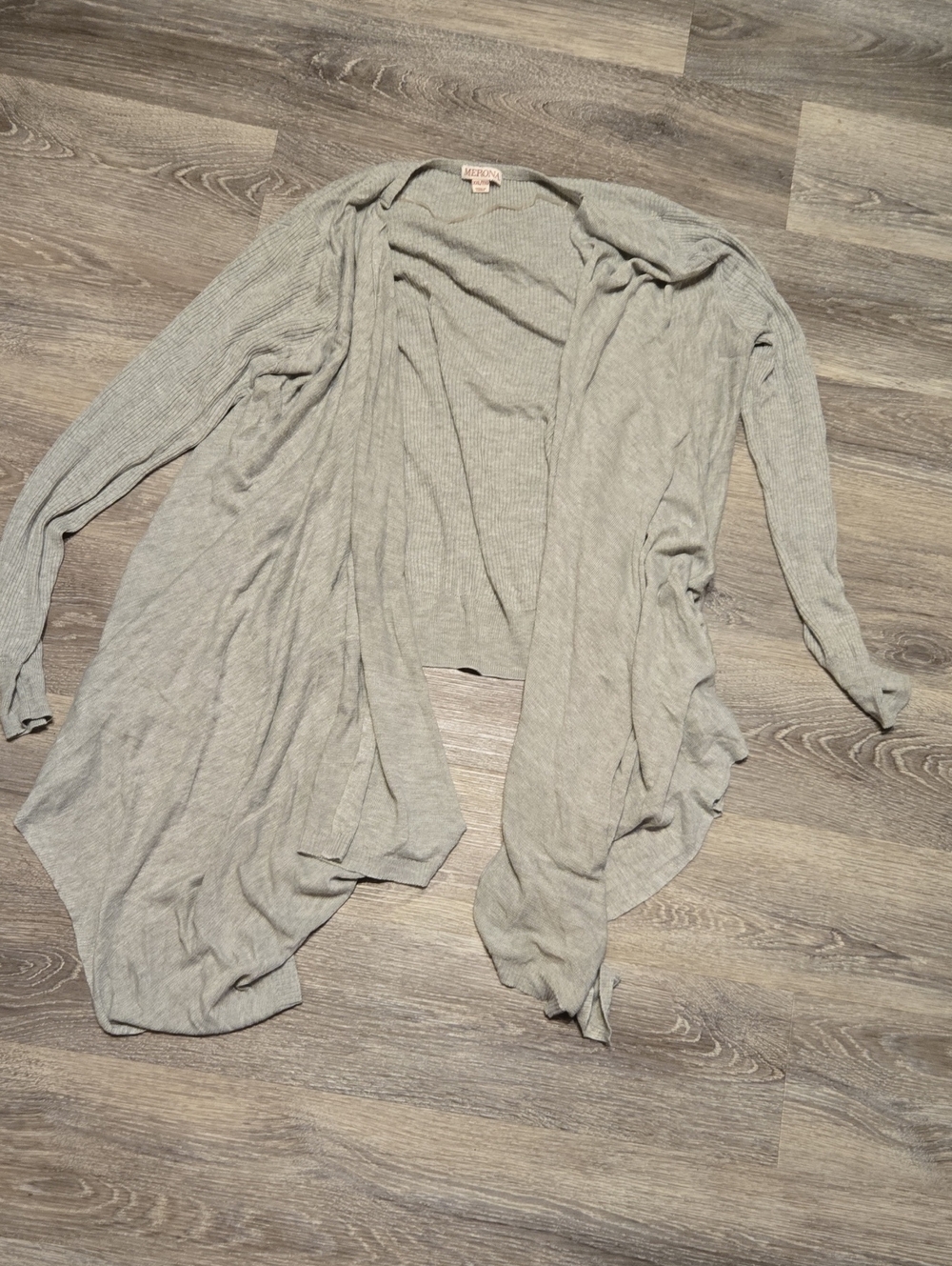 Light Gray Lightweight Waterfall Cardigan Size XXL